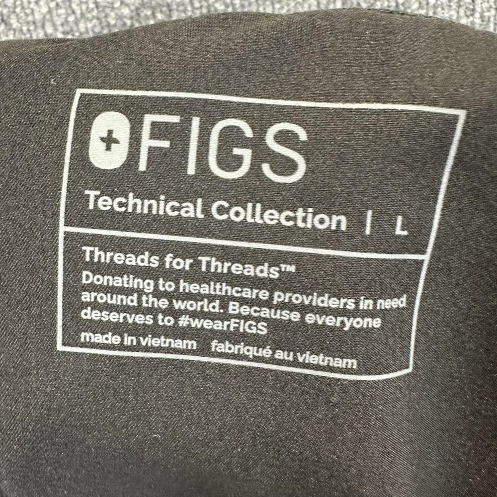 FIGS Technical Collection Cargo Pants Mens Large Black Axim Scrub Stretch